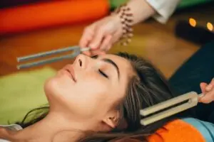 Girl at the best sound therapy near Los Angeles, California