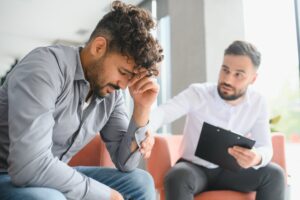 Man dealing with severe anxious attachment style