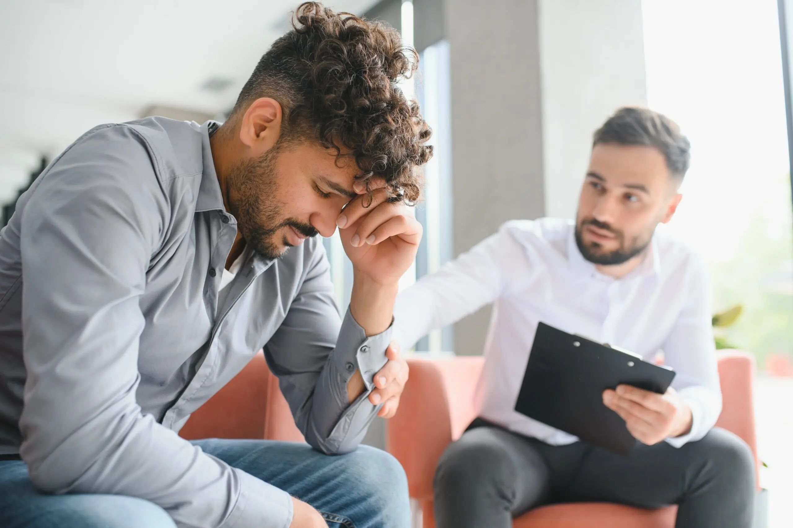 Home 7 Man dealing with severe anxious attachment style